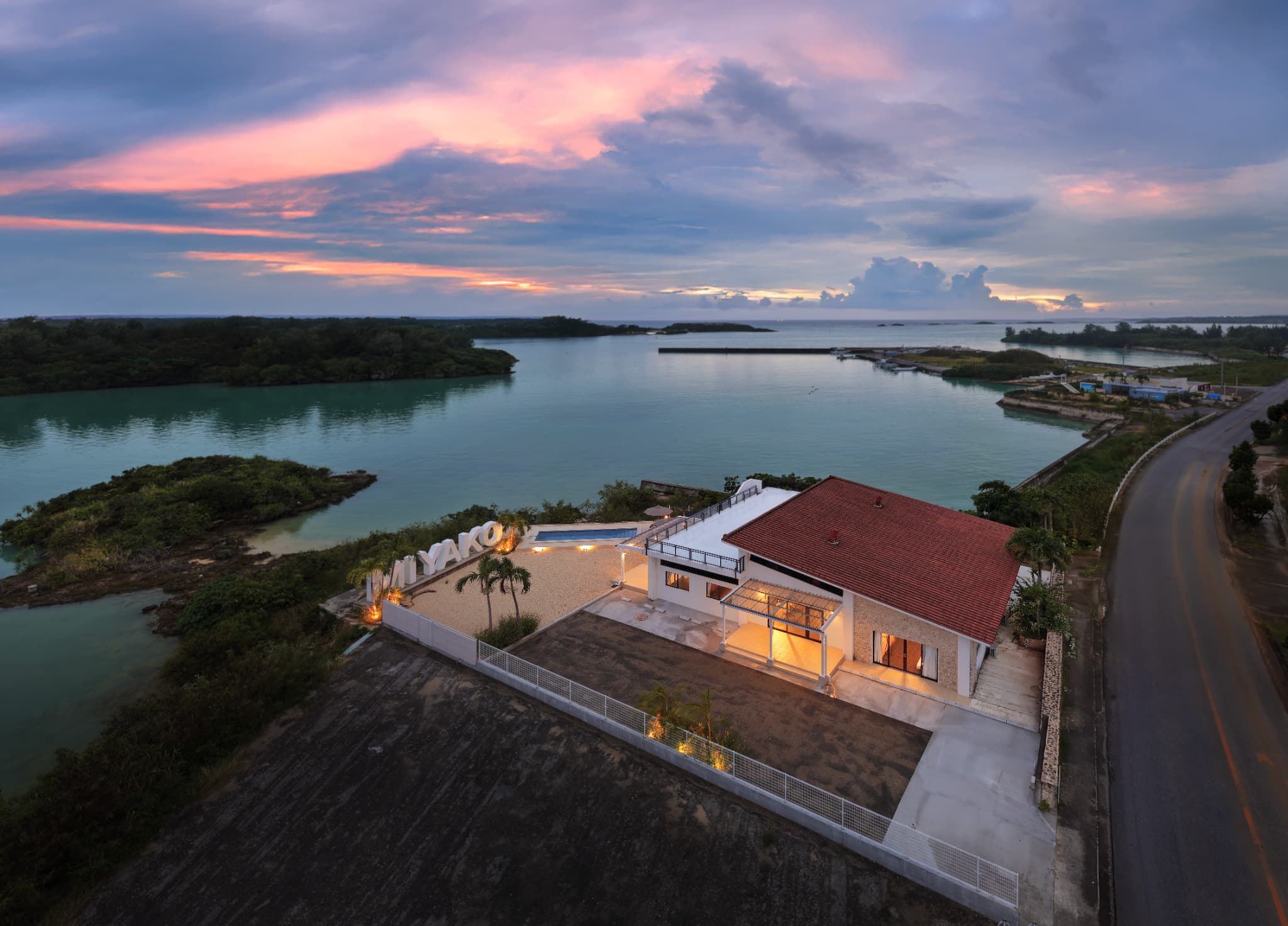 Aerial view of Miyakojima villa